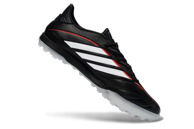 Men's Adidas Copa Pure 4 Elite TF Artificial Turf Low-Tops Football Shoes - Black/Crimson Red/Icy Blue