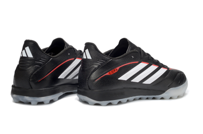 Men's Adidas Copa Pure 4 Elite TF Artificial Turf Low-Tops Football Shoes - Black/Crimson Red/Icy Blue