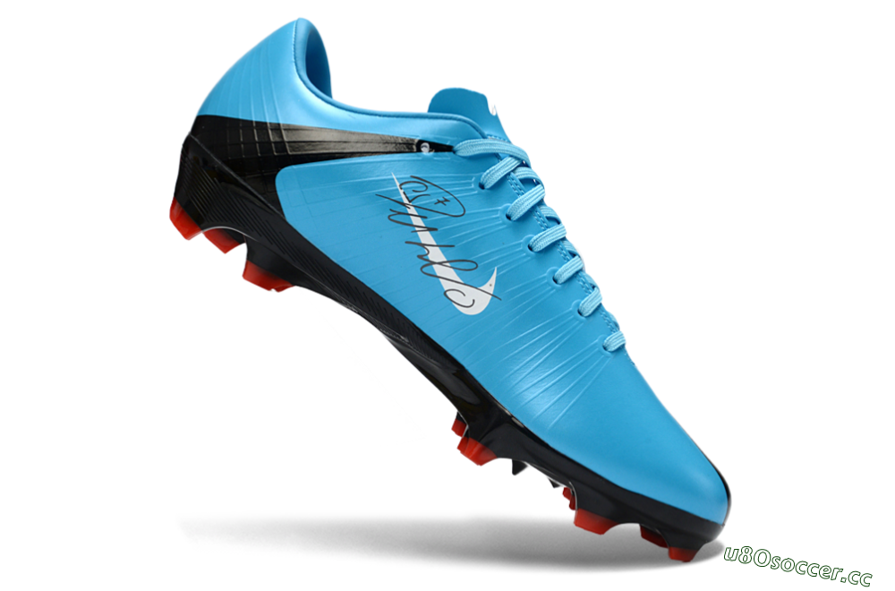 Men's CR7 x Nike Air Zoom Mercurial Vapor 16 Elite FG Firm Ground Low-Tops Football Boots - Blue/Electric Sky/Coal Black 4