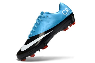 Men's CR7 x Nike Air Zoom Mercurial Vapor 16 Elite FG Firm Ground Low-Tops Football Boots - Blue/Electric Sky/Coal Black