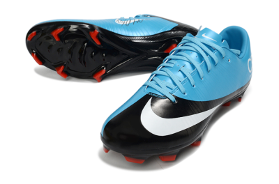 Men's CR7 x Nike Air Zoom Mercurial Vapor 16 Elite FG Firm Ground Low-Tops Football Boots - Blue/Electric Sky/Coal Black