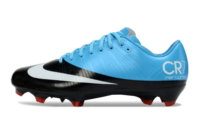 Men's CR7 x Nike Air Zoom Mercurial Vapor 16 Elite FG Firm Ground Low-Tops Football Boots - Blue/Electric Sky/Coal Black