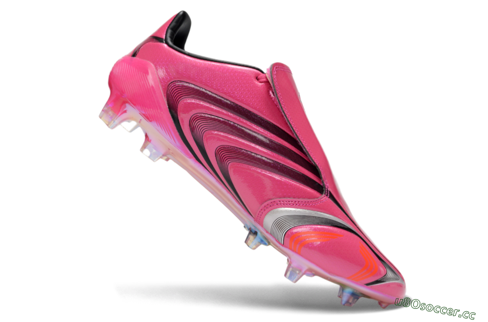 Men's Adidas F50 Elite Laceless FG Firm Ground Low-Tops Football Boots - Pink/Vibrant Magenta/Sleek Black 4