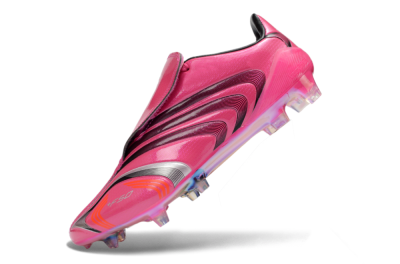 Men's Adidas F50 Elite Laceless FG Firm Ground Low-Tops Football Boots - Pink/Vibrant Magenta/Sleek Black