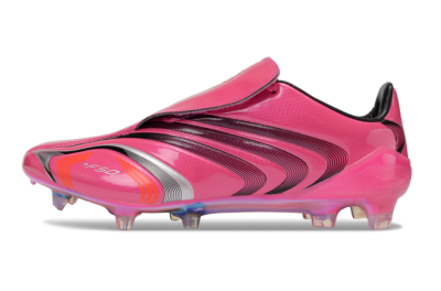 Men's Adidas F50 Elite Laceless FG Firm Ground Low-Tops Football Boots - Pink/Vibrant Magenta/Sleek Black