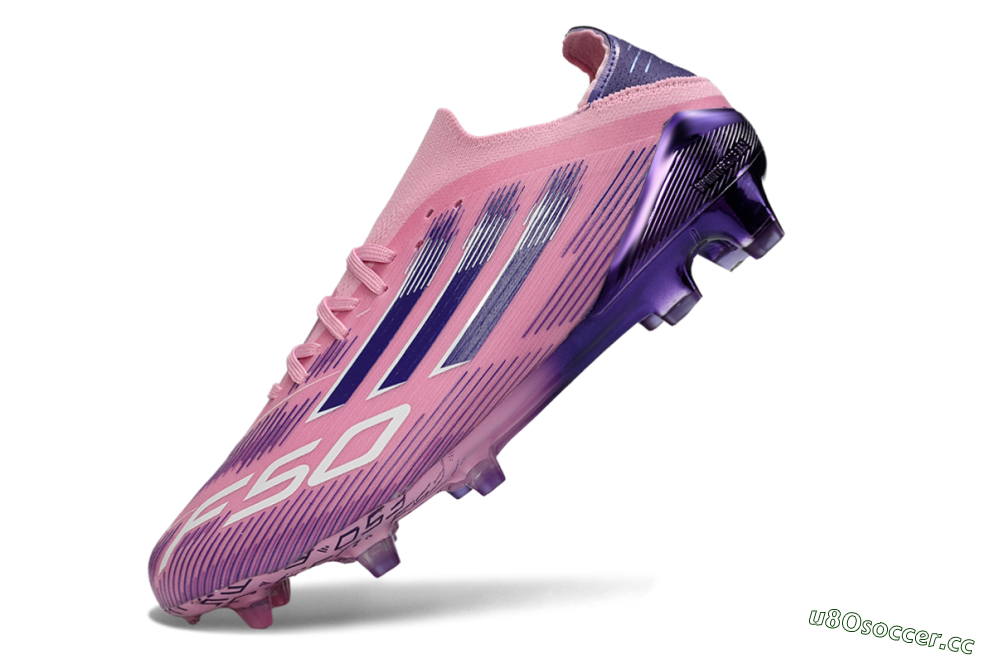 Men's Adidas F50 Elite FG Firm Ground Low-Tops Football Boots - Pink/Vibrant Pink/Dark Purple 5