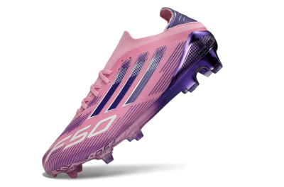 Men's Adidas F50 Elite FG Firm Ground Low-Tops Football Boots - Pink/Vibrant Pink/Dark Purple
