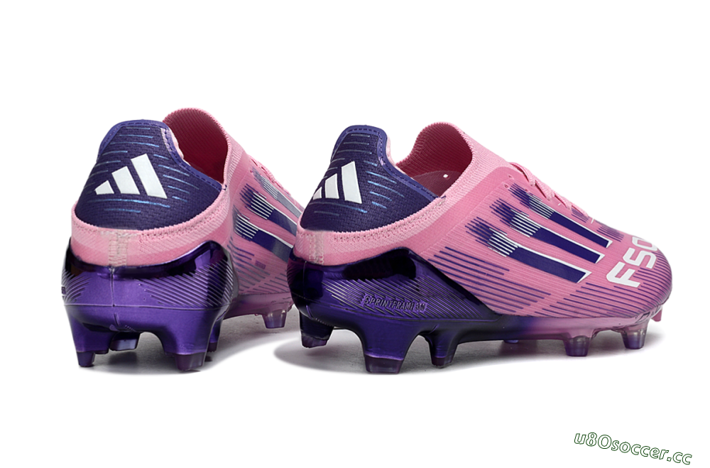 Men's Adidas F50 Elite FG Firm Ground Low-Tops Football Boots - Pink/Vibrant Pink/Dark Purple 6