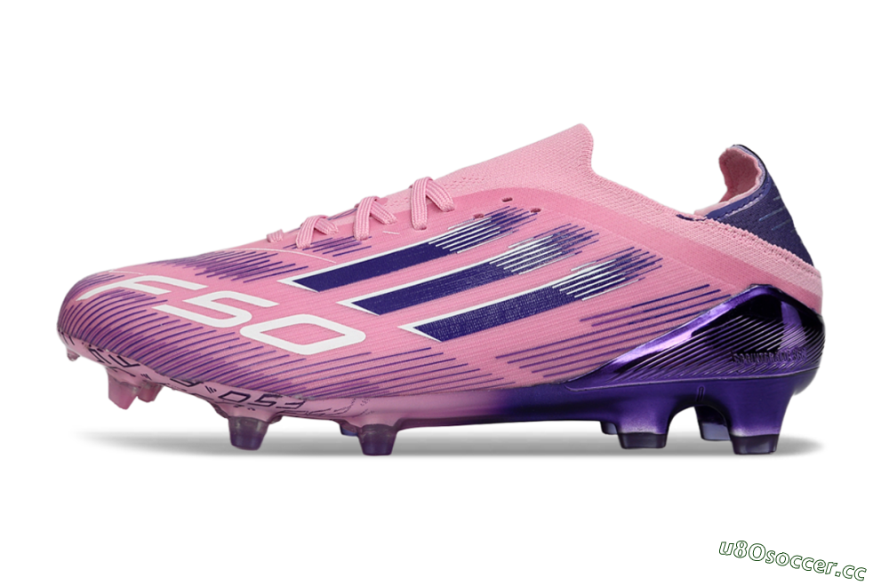 Men's Adidas F50 Elite FG Firm Ground Low-Tops Football Boots - Pink/Vibrant Pink/Dark Purple 0