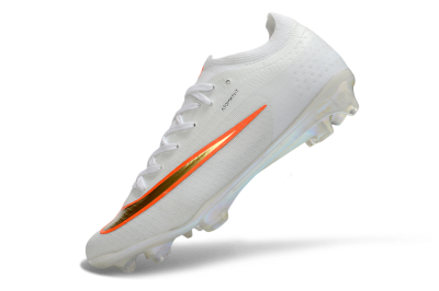 Men's Nike Air Zoom Mercurial Vapor 17 Elite FG Firm Ground Low-Tops Football Boots - White/Neon Orange/Metallic Gold