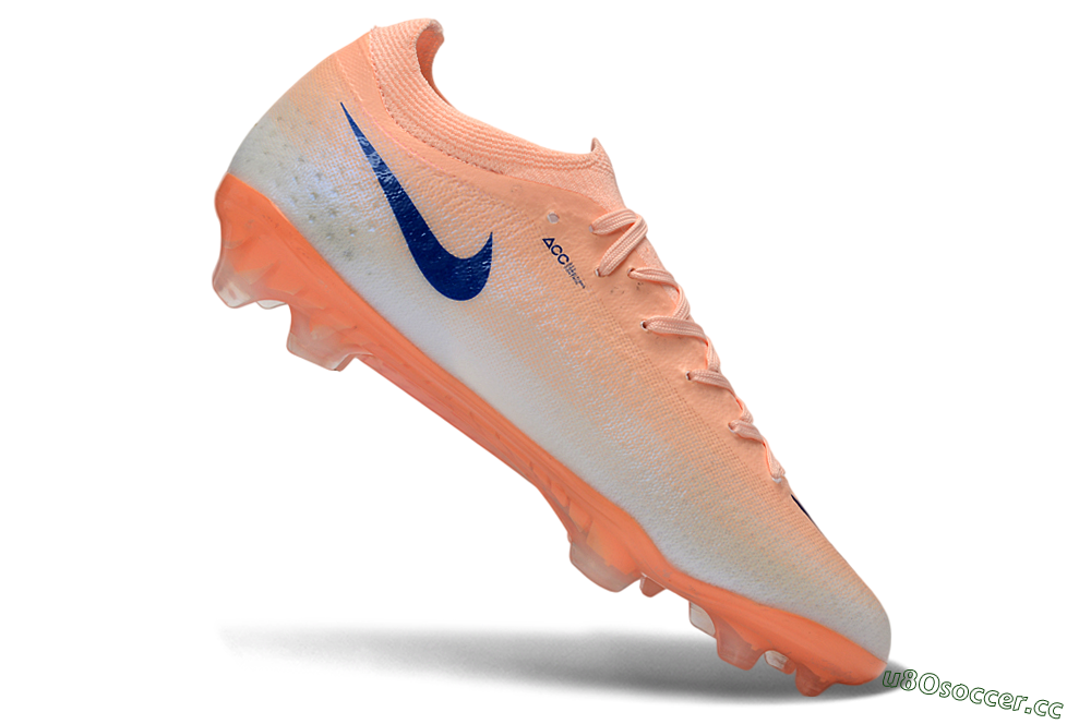 Men's Nike Air Zoom Mercurial Vapor 17 Elite FG Firm Ground Low-Tops Football Boots - Peach/Sky Blue/Light Orange 4