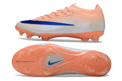 Men's Nike Air Zoom Mercurial Vapor 17 Elite FG Firm Ground Low-Tops Football Boots - Peach/Sky Blue/Light Orange