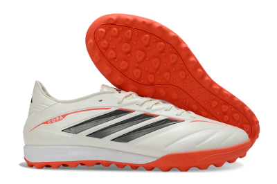 Men's Adidas Copa Pure 4 Elite TF Artificial Turf Low-Tops Football Shoes - White/Fiery Orange/Black
