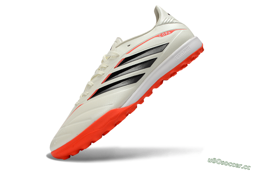 Men's Adidas Copa Pure 4 Elite TF Artificial Turf Low-Tops Football Shoes - White/Fiery Orange/Black 5