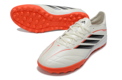 Men's Adidas Copa Pure 4 Elite TF Artificial Turf Low-Tops Football Shoes - White/Fiery Orange/Black