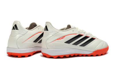 Men's Adidas Copa Pure 4 Elite TF Artificial Turf Low-Tops Football Shoes - White/Fiery Orange/Black