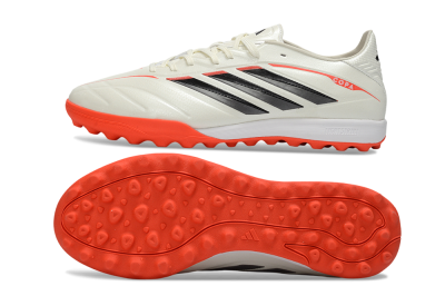 Men's Adidas Copa Pure 4 Elite TF Artificial Turf Low-Tops Football Shoes - White/Fiery Orange/Black