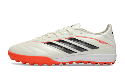Men's Adidas Copa Pure 4 Elite TF Artificial Turf Low-Tops Football Shoes - White/Fiery Orange/Black