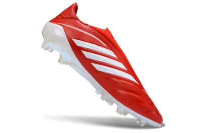 Men's Adidas Copa Pure 4 Elite Laceless FG Firm Ground Low-Tops Football Boots - Red/Bright Scarlet/White