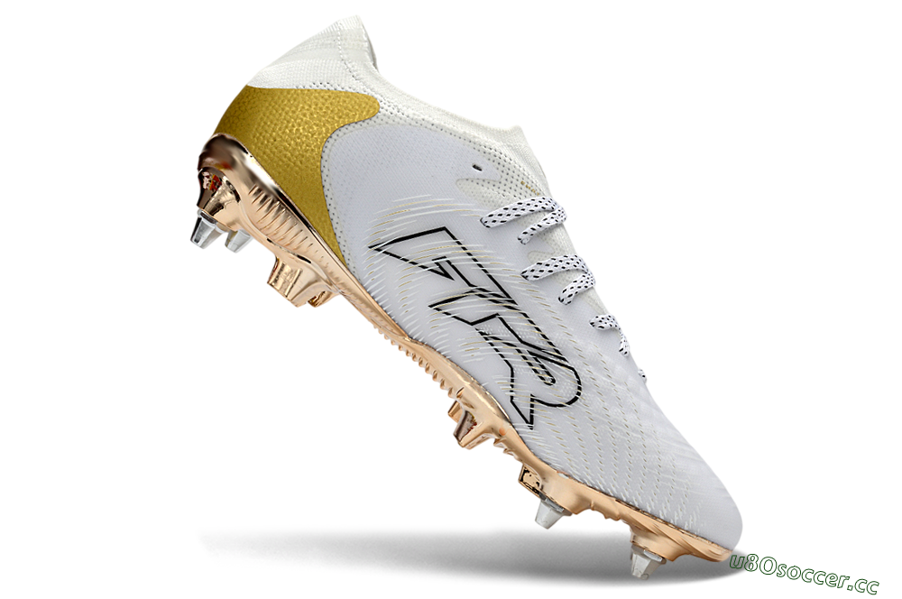 Men's Puma Future 8 Ultimate FG Firm Ground Low-Tops Football Boots - White/Gold/Champagne 4