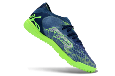 Men's Puma Future 8 Ultimate TF Artificial Turf Low-Tops Football Shoes - Blue/Lime Green/Navy Blue