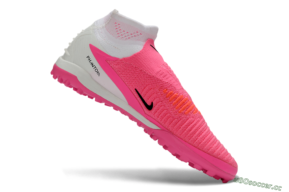Unisex Nike Phantom 6 High Elite TF Artificial Turf Low-Tops Football Shoes - Pink/Neon Glow/Pure Pink 4