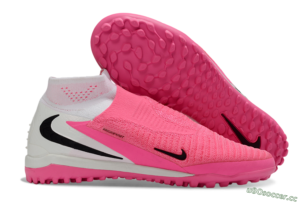 Unisex Nike Phantom 6 High Elite TF Artificial Turf Low-Tops Football Shoes - Pink/Neon Glow/Pure Pink 2