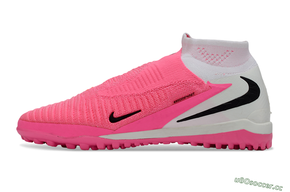 Unisex Nike Phantom 6 High Elite TF Artificial Turf Low-Tops Football Shoes - Pink/Neon Glow/Pure Pink 0