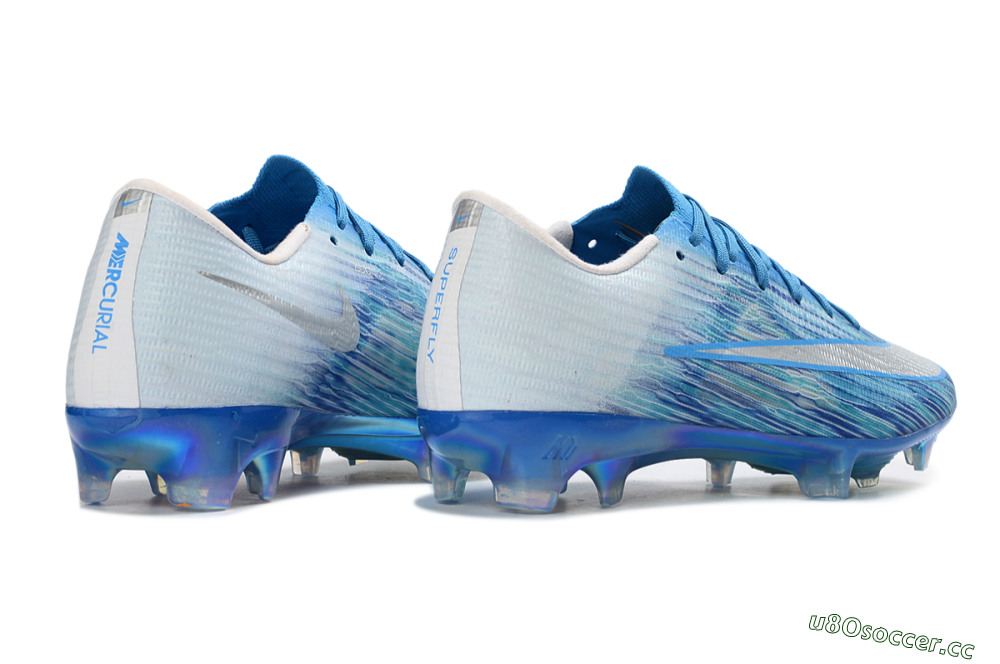 Men's Nike Air Zoom Mercurial Superfly 11 FG Firm Ground Low-Tops Football Boots - Blue/Sky Blue/Metallic Blue 6
