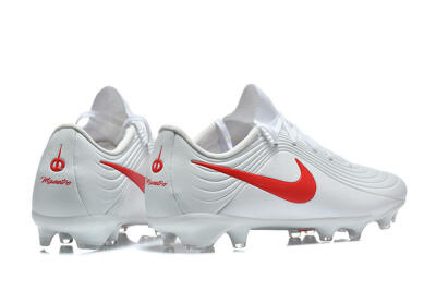 Men's Nike Tiempo Legend 11 Elite FG Firm Ground Low-Tops Football Boots - White/Bright Red/Muted Grey