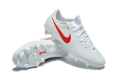 Men's Nike Tiempo Legend 11 Elite FG Firm Ground Low-Tops Football Boots - White/Bright Red/Muted Grey