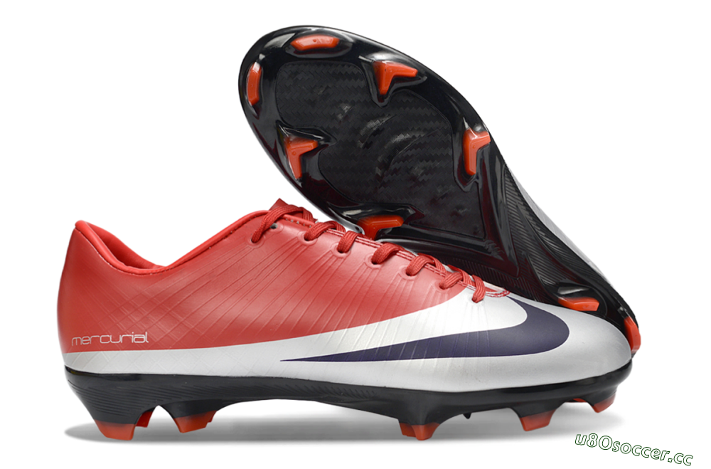 Men's Nike Air Zoom Mercurial Vapor 16 Elite FG Firm Ground Low-Tops Football Boots - Red/Vibrant Red/Steel Gray 2