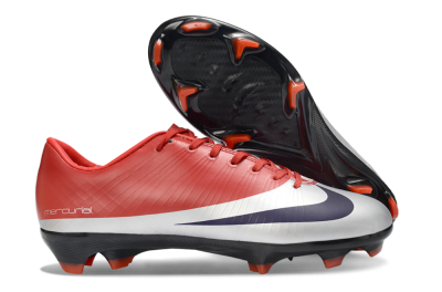 Men's Nike Air Zoom Mercurial Vapor 16 Elite FG Firm Ground Low-Tops Football Boots - Red/Vibrant Red/Steel Gray