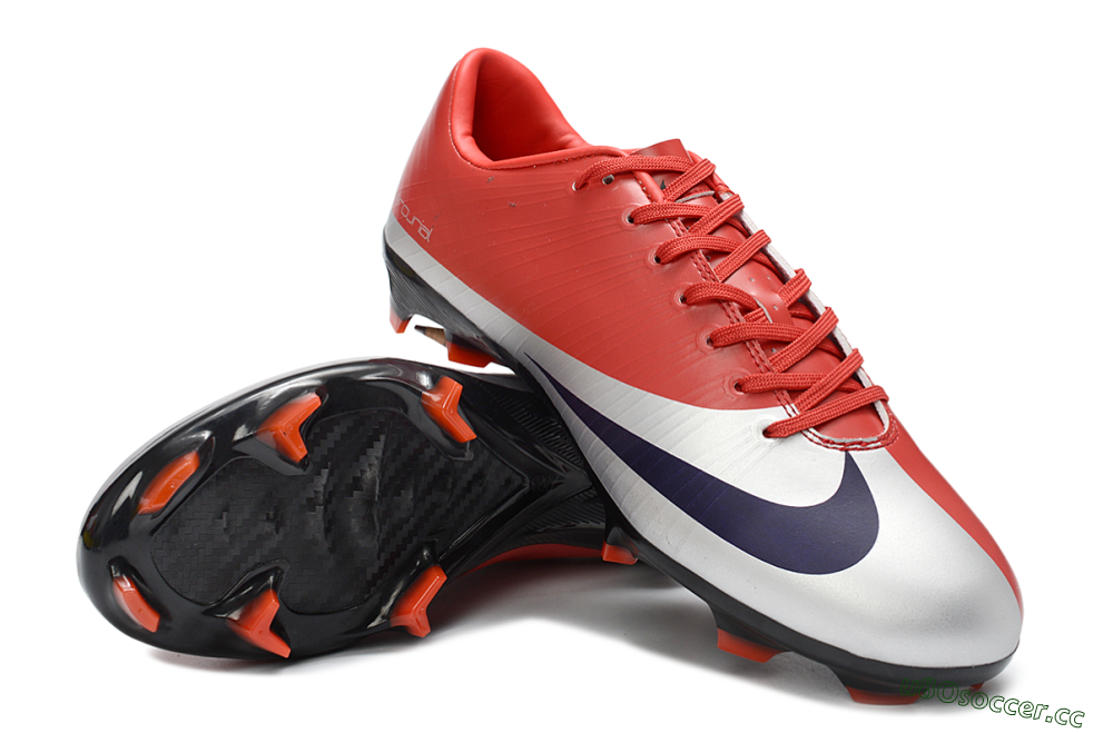 Men's Nike Air Zoom Mercurial Vapor 16 Elite FG Firm Ground Low-Tops Football Boots - Red/Vibrant Red/Steel Gray 3