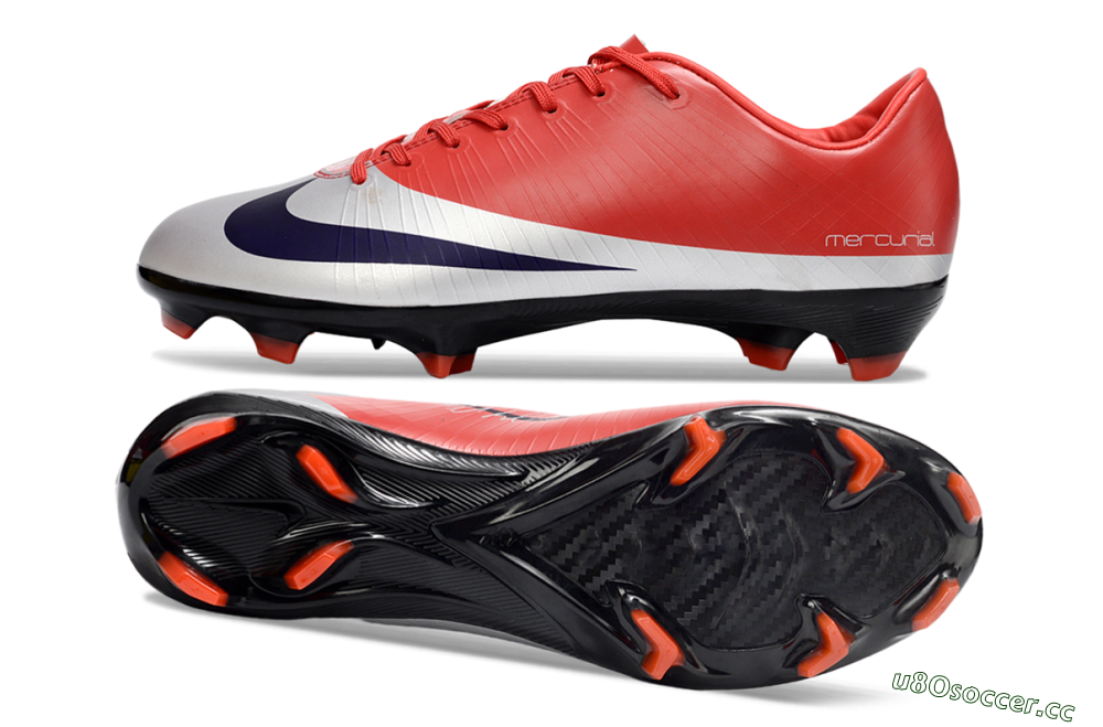 Men's Nike Air Zoom Mercurial Vapor 16 Elite FG Firm Ground Low-Tops Football Boots - Red/Vibrant Red/Steel Gray 1