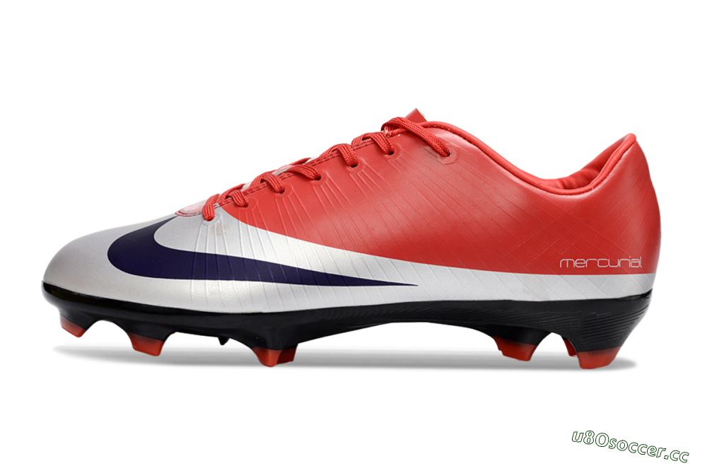 Men's Nike Air Zoom Mercurial Vapor 16 Elite FG Firm Ground Low-Tops Football Boots - Red/Vibrant Red/Steel Gray 0