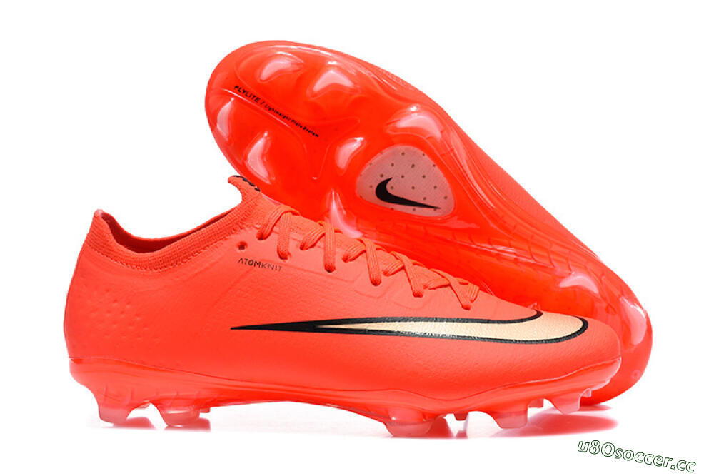 Unisex Nike Air Zoom Mercurial Vapor 17 Elite FG Firm Ground Low-Tops Football Boots - Orange/Neon Burst/Golden Accents 2