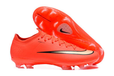 Unisex Nike Air Zoom Mercurial Vapor 17 Elite FG Firm Ground Low-Tops Football Boots - Orange/Neon Burst/Golden Accents