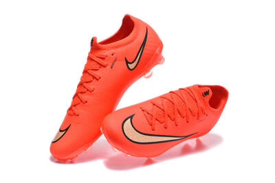 Unisex Nike Air Zoom Mercurial Vapor 17 Elite FG Firm Ground Low-Tops Football Boots - Orange/Neon Burst/Golden Accents