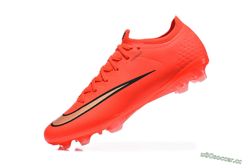 Unisex Nike Air Zoom Mercurial Vapor 17 Elite FG Firm Ground Low-Tops Football Boots - Orange/Neon Burst/Golden Accents 8