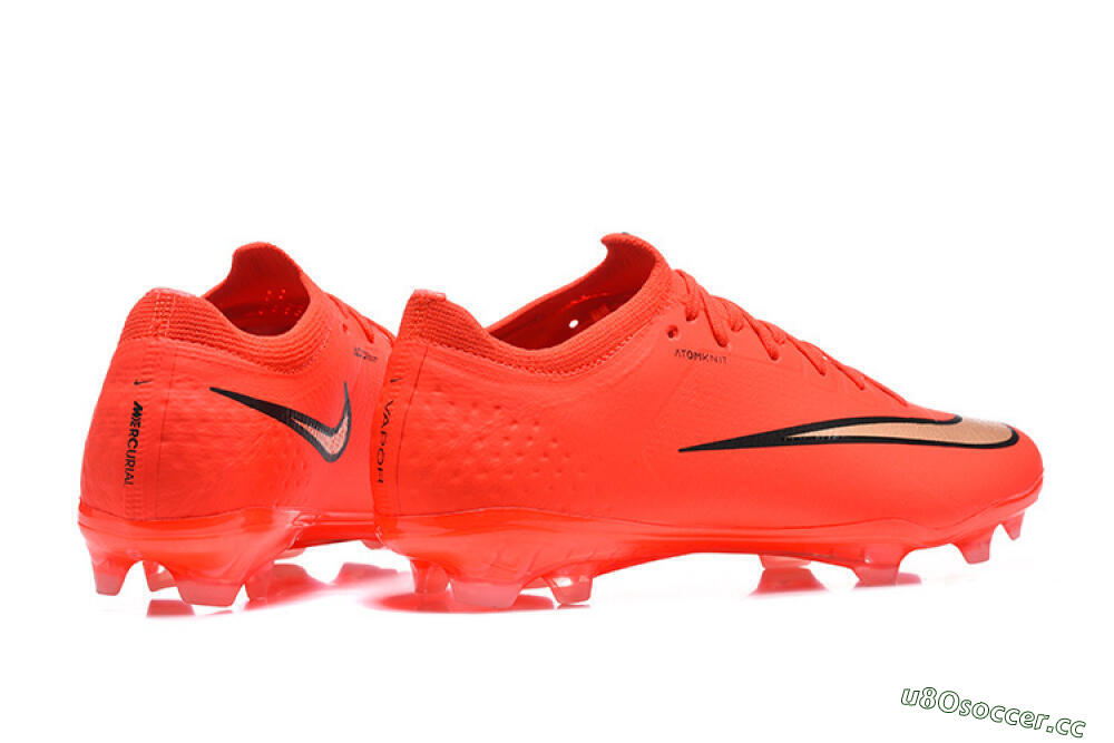 Unisex Nike Air Zoom Mercurial Vapor 17 Elite FG Firm Ground Low-Tops Football Boots - Orange/Neon Burst/Golden Accents 9