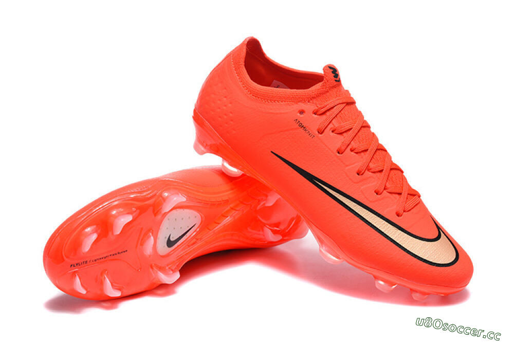 Unisex Nike Air Zoom Mercurial Vapor 17 Elite FG Firm Ground Low-Tops Football Boots - Orange/Neon Burst/Golden Accents 4