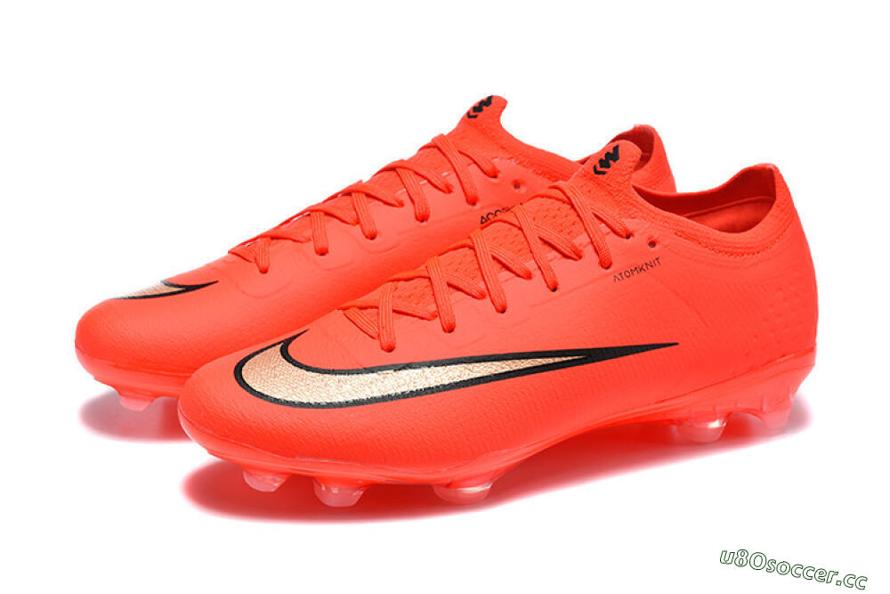 Unisex Nike Air Zoom Mercurial Vapor 17 Elite FG Firm Ground Low-Tops Football Boots - Orange/Neon Burst/Golden Accents 5