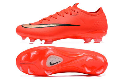 Unisex Nike Air Zoom Mercurial Vapor 17 Elite FG Firm Ground Low-Tops Football Boots - Orange/Neon Burst/Golden Accents