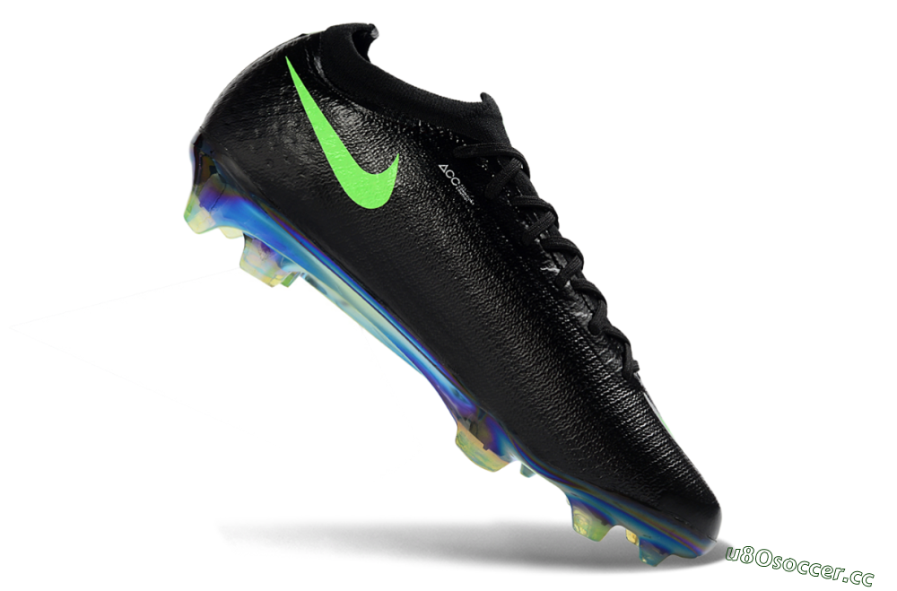 Unisex Nike Air Zoom Mercurial Vapor 17 Elite FG Firm Ground Low-Tops Football Boots - Black/Neon Green/Iridencent 4