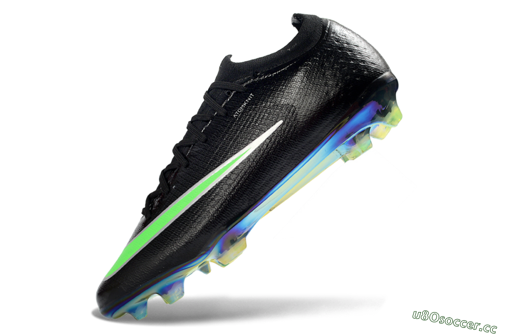 Unisex Nike Air Zoom Mercurial Vapor 17 Elite FG Firm Ground Low-Tops Football Boots - Black/Neon Green/Iridencent 5