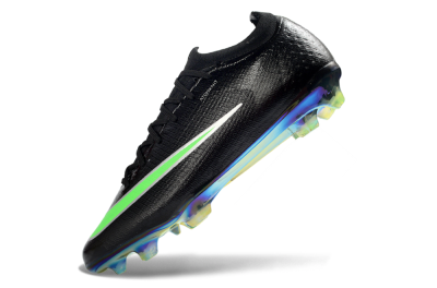 Unisex Nike Air Zoom Mercurial Vapor 17 Elite FG Firm Ground Low-Tops Football Boots - Black/Neon Green/Iridencent