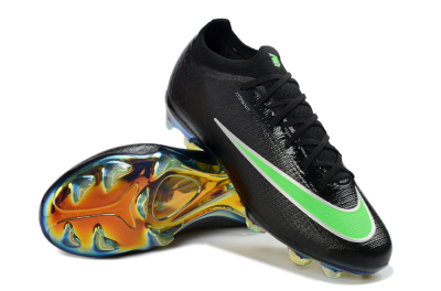 Unisex Nike Air Zoom Mercurial Vapor 17 Elite FG Firm Ground Low-Tops Football Boots - Black/Neon Green/Iridencent