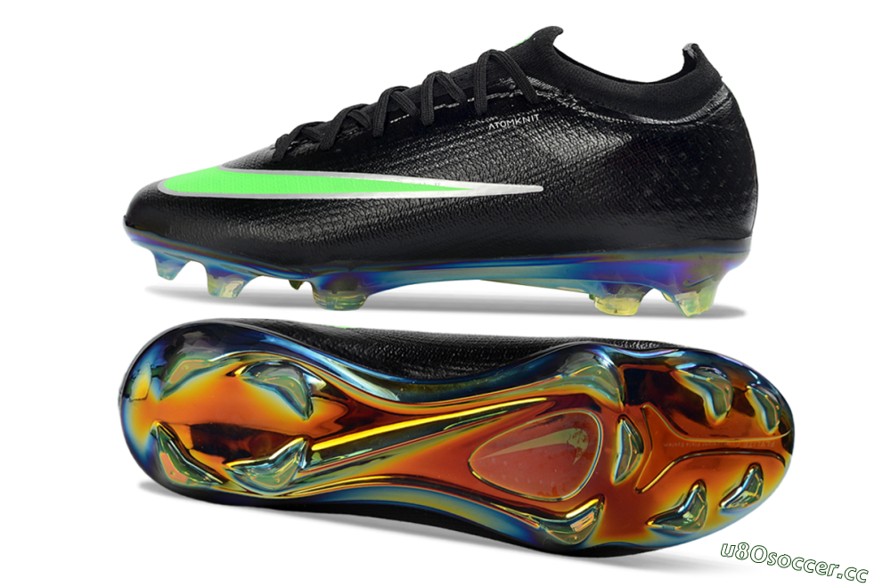 Unisex Nike Air Zoom Mercurial Vapor 17 Elite FG Firm Ground Low-Tops Football Boots - Black/Neon Green/Iridencent 1