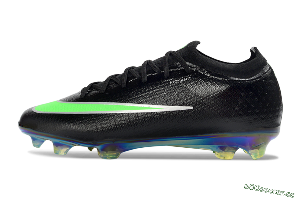 Unisex Nike Air Zoom Mercurial Vapor 17 Elite FG Firm Ground Low-Tops Football Boots - Black/Neon Green/Iridencent 0